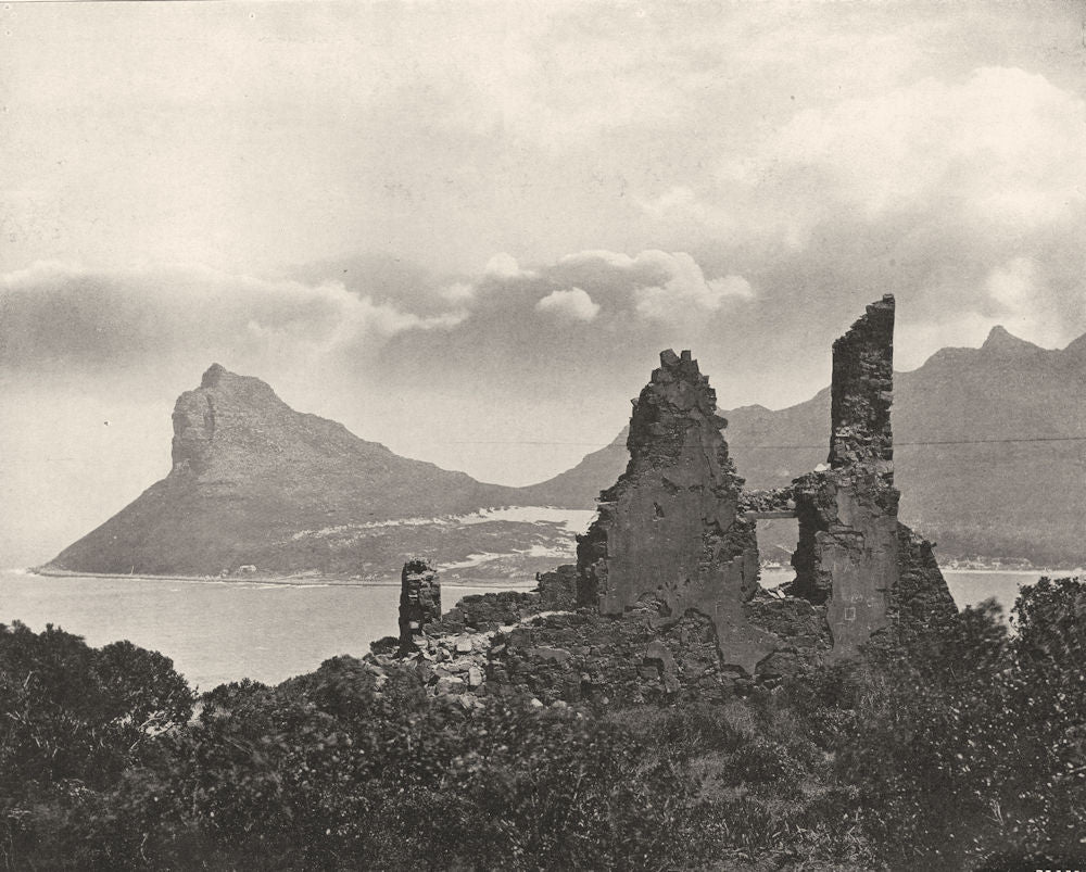 SOUTH AFRICA. Old Ruin at Hout bay 1899 antique vintage print picture